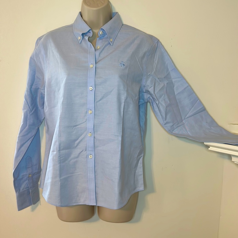 Vintage Brooke Brothers Blue Oxford Button Down Shirt